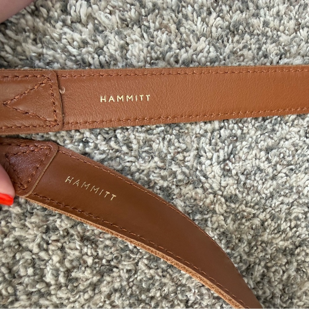 Hammitt Tan Woven Patch Shoulder Bag with Silver Studs - Picture 9 of 9